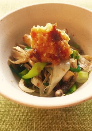舞茸と長ネギのゆずおろし醤油あえ-レシピのメイン写真