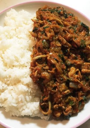 白メシがっつり！無水で野菜たっぷりカレー-レシピのメイン写真
