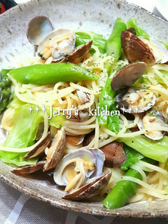 フライパンひとつで✿あさり×春野菜パスタ-レシピのメイン写真