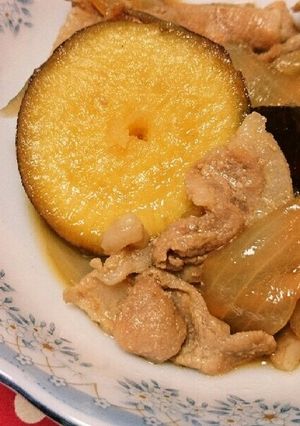 豚肉と玉ねぎとさつまいものホクホク煮♪-レシピのメイン写真