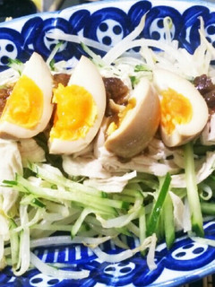 棒々鶏風サラダ♪味タマ乗せ-レシピのメイン写真
