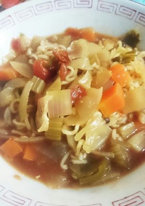 ラタトゥイユ味噌ラーメン 簡単 リメイク-レシピのメイン写真