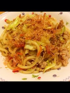 我が家の焼きうどん-レシピのメイン写真