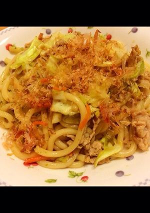 我が家の焼きうどん-レシピのメイン写真