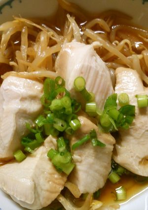 簡単！鶏むね肉と もやしのレンジ蒸し！！-レシピのメイン写真