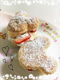ディズニー♡冷凍パイシート苺ミルフィーユ-レシピのメイン写真