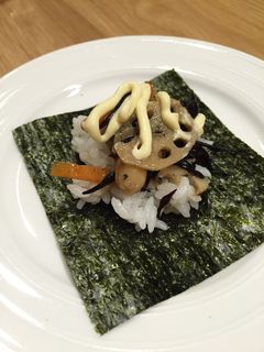 ひじきマヨの手まきごはん-レシピのメイン写真