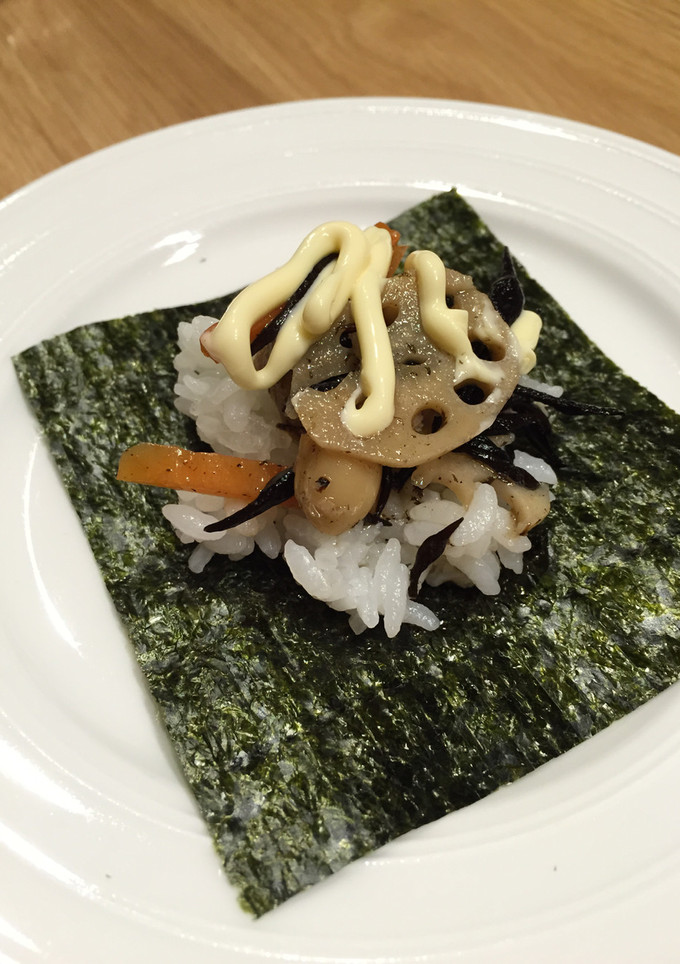 ひじきマヨの手まきごはん-レシピのメイン写真