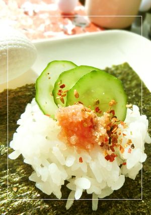 炙りたらこ×胡瓜　ﾋﾟﾘ辛⋆手まきごはん-レシピのメイン写真