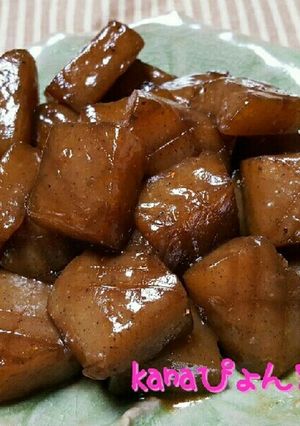 甜麺醤で田楽風味！こんにゃくの甘辛煮-レシピのメイン写真