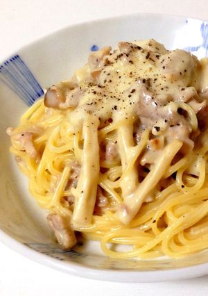 豚肉ときのこのチーズクリームパスタ-レシピのメイン写真