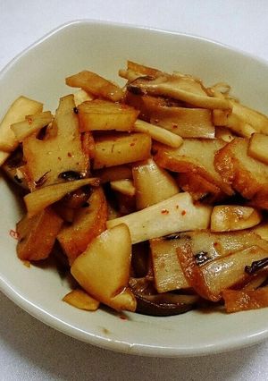エリンギと平天(練り物)の甘辛炒め♪-レシピのメイン写真