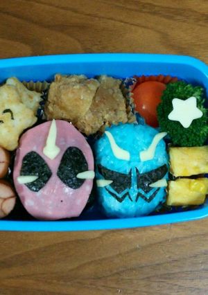 仮面ライダーゴースト＆スペクターキャラ弁-レシピのメイン写真