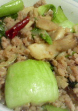 青梗菜と鶏ひき肉のナンプラー炒め-レシピのメイン写真