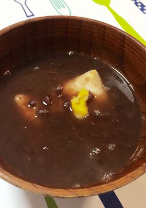 さっぱり美味しい 塩柚子お汁粉-レシピのメイン写真