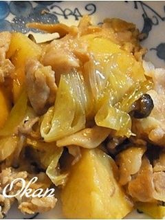 ジャガイモと豚肉のガーリックバター炒め-レシピのメイン写真