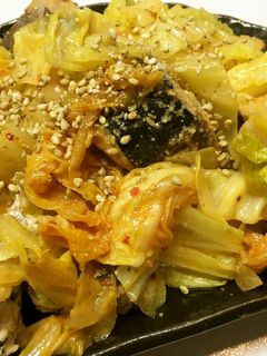 鯖缶とキャベツのキムチ炒め-レシピのメイン写真