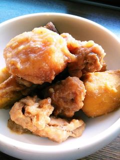 簡単!鶏肉とさつまいもの煮物-レシピのメイン写真