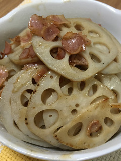 蓮根とベーコンの炒め物-レシピのメイン写真