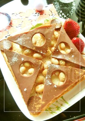 生チョコon❢ゴロっと大豆トースト-レシピのメイン写真