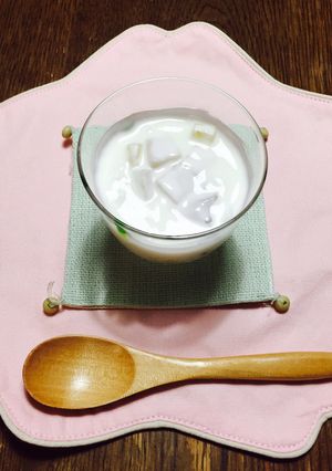 冬風邪予防！エリンギのフルーツヨーグルト-レシピのメイン写真