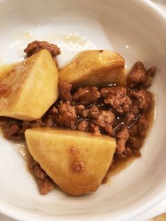 時短で簡単!里芋のひき肉あんかけ-レシピのメイン写真