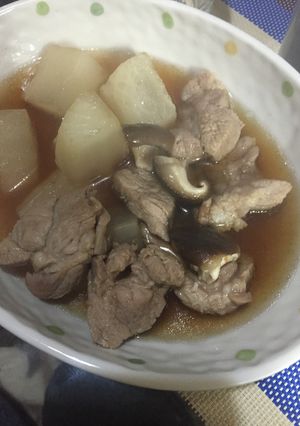 大根と豚しいたけの煮物-レシピのメイン写真