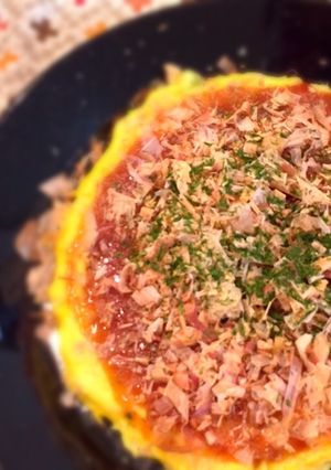 キャベツたっぷり☆お好み卵焼き-レシピのメイン写真