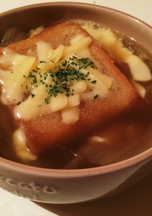 簡単！あったかオニオングラタンスープ♡-レシピのメイン写真