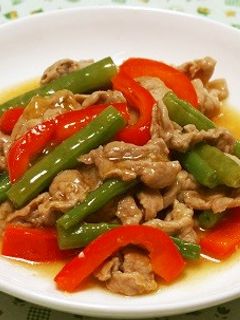 豚肉とさやいんげんのオイスターソース炒め-レシピのメイン写真
