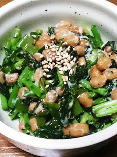 簡単3分美容栄養◎新物生わかめの納豆和え-レシピのメイン写真