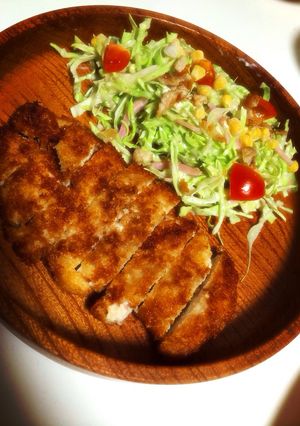鶏むね肉で揚げない簡単カツ♡-レシピのメイン写真