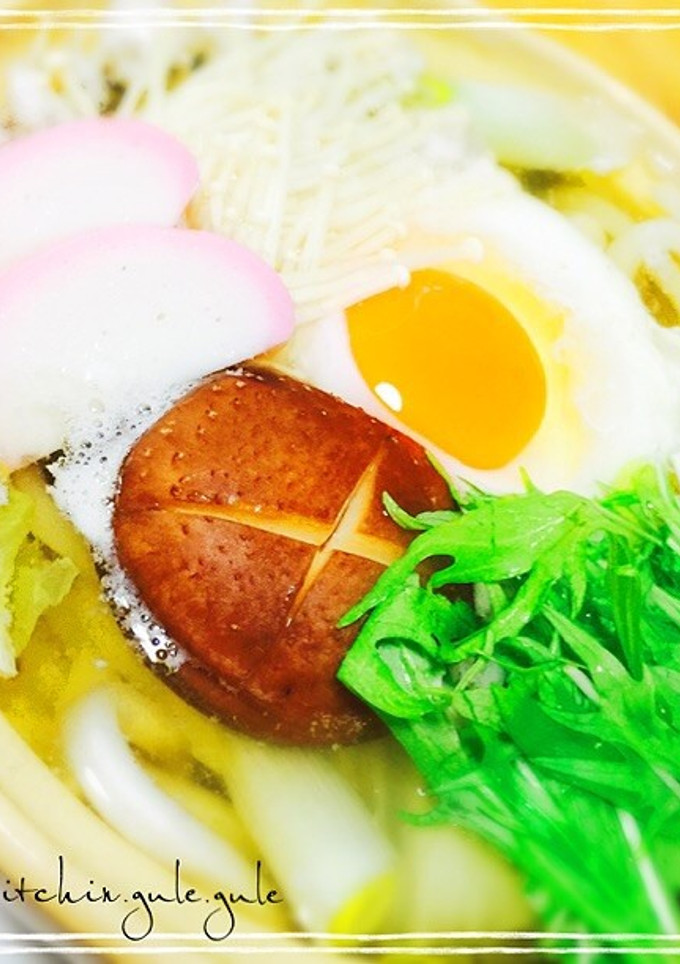 白だしで簡単、鍋焼きうどん-レシピのメイン写真