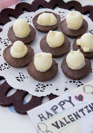 バレンタインパフチョコonエアインチョコ-レシピのメイン写真