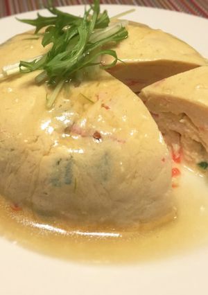 レンジで簡単＊ふんわり彩り豆腐あんかけ＊-レシピのメイン写真