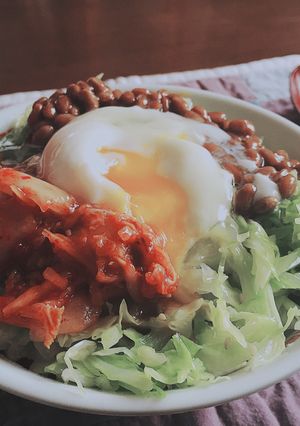 まんぷく！ヘルシー！豆腐と全部のっけ丼！-レシピのメイン写真