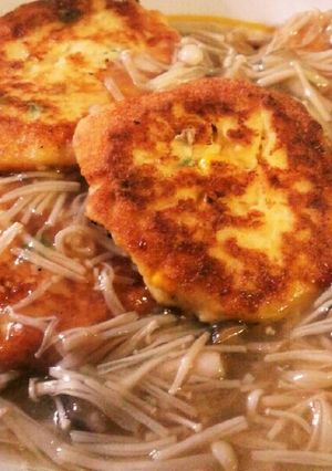 あったか♪お豆腐ハンバーグのきのこ餡かけ-レシピのメイン写真
