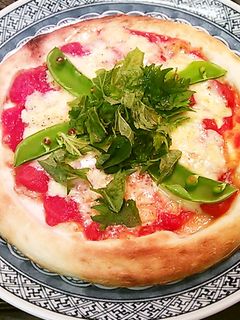 バジルの代わりの大葉ピザ-レシピのメイン写真