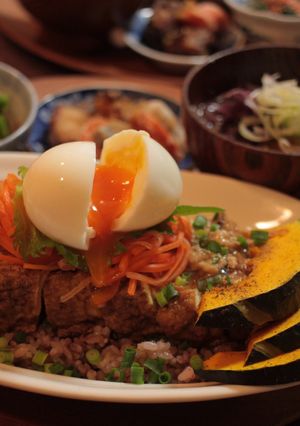 厚揚げステーキひき肉餡かけ丼玉子のせ-レシピのメイン写真