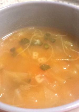 給食が懐かし〜い。白菜のＡＢＣスープ-レシピのメイン写真