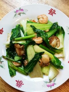 ホタテと海老の青菜炒め-レシピのメイン写真