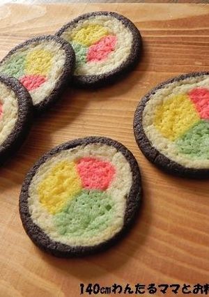 ホケミで簡単★恵方巻きクッキー-レシピのメイン写真