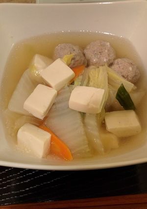 鶏/ 豚 挽肉団子のちゃんこ鍋。-レシピのメイン写真