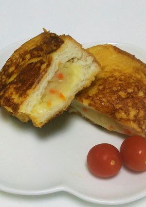 余ったポテトサラダでクロックムッシュ風-レシピのメイン写真