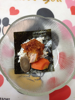 とんかつ、にんじん、ごぼうの手巻きご飯-レシピのメイン写真