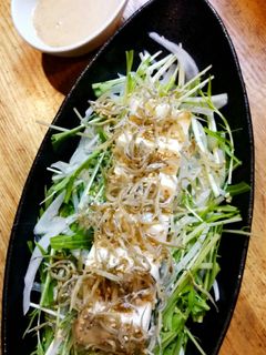 新玉ねぎと水菜のじゃこ豆腐サラダ-レシピのメイン写真