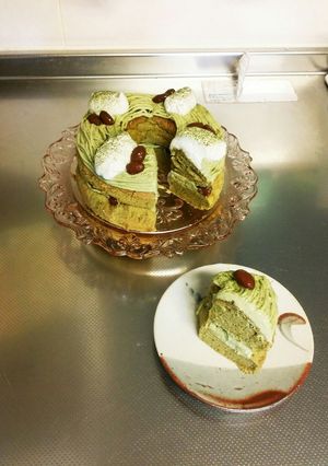 抹茶シフォンケーキ～さつま芋抹茶クリーム-レシピのメイン写真