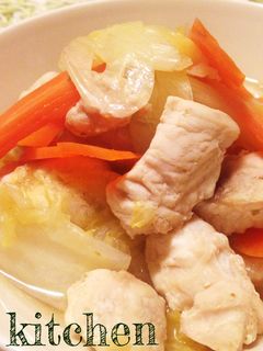 和だしで優しい味、鶏肉と白菜の煮もの-レシピのメイン写真