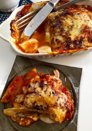 お揚げ、エリンギ、ジャガイモグラタン-レシピのメイン写真