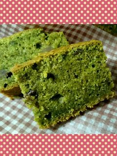 簡単しっとり抹茶と小豆のケーキ♡-レシピのメイン写真